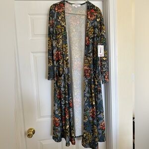 LulaRoe Floral Sarah Cardigan Size Small NWT